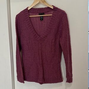 New York & Company V-Neck Mohair Sweater